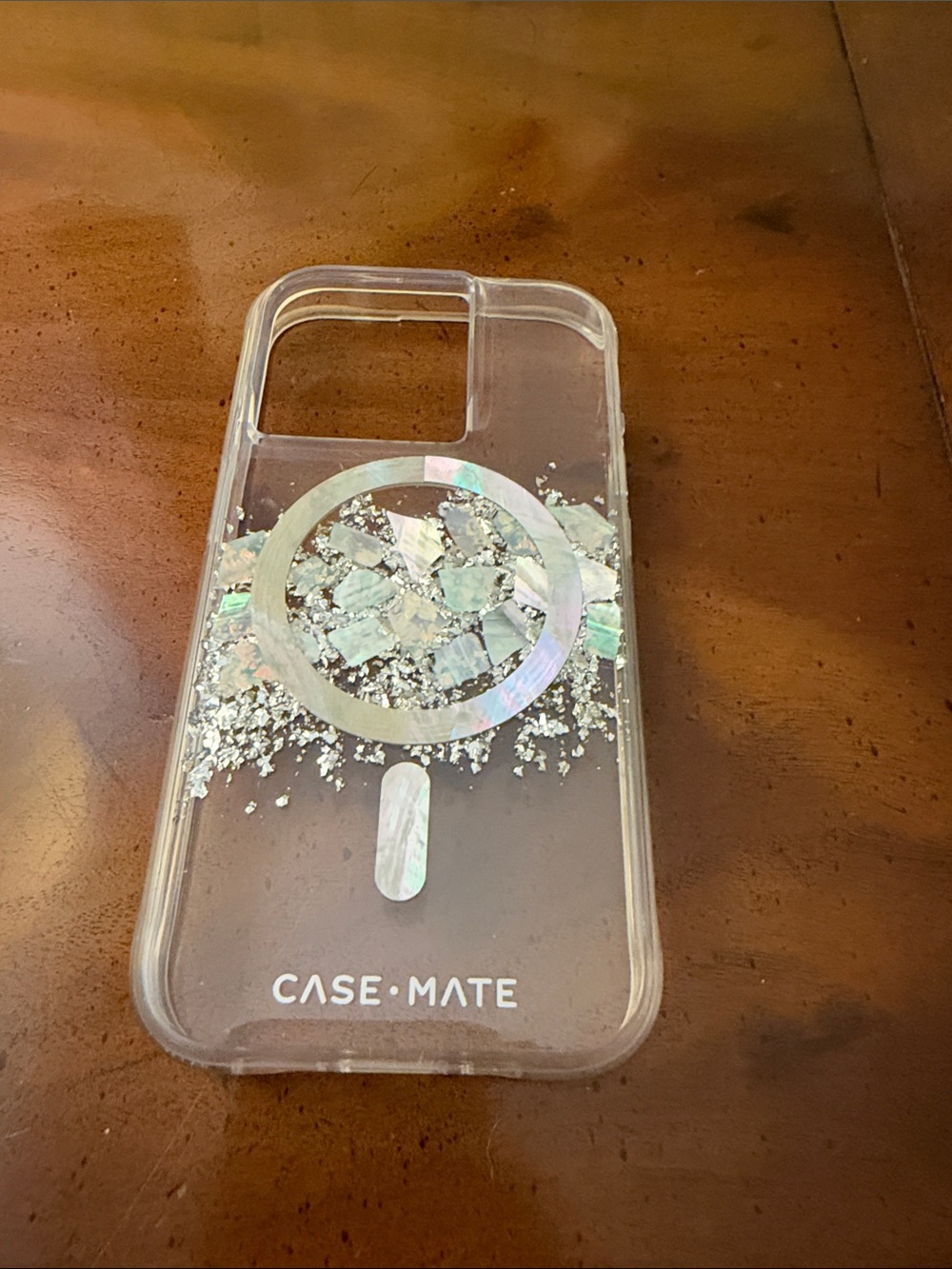 Case-Mate Clear Phone Case with Iridescent Pearl Accents